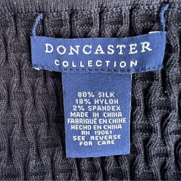 Doncaster Black Waffle Knit Short Sleeve Plus Size Top. Size 2W in EUC - Picture 4 of 6